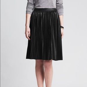 Banana Republic Faux Leather Midi Skirt